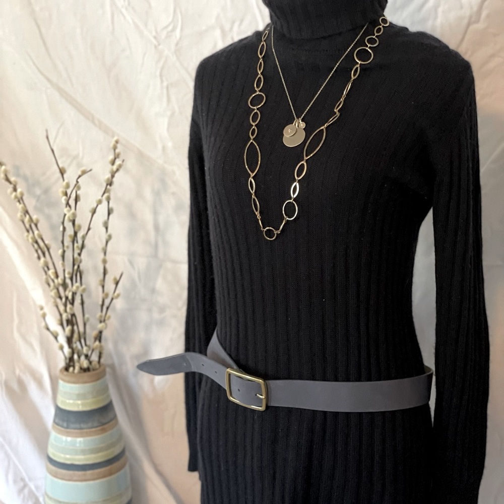 Vintage CARLISLE silk cashmere sweater dress, size M.